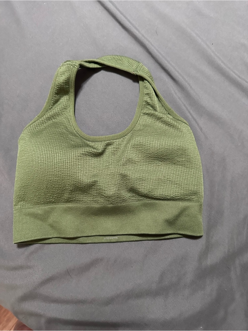 NVGTN Olive Ribbed Seamless Sports Bralette